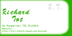 richard tot business card